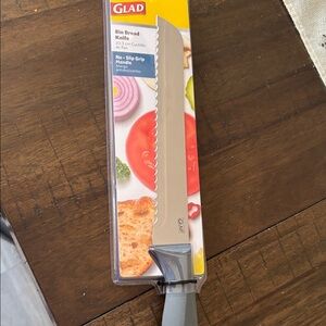 Glade Silver Bread Knife with Gray Handle